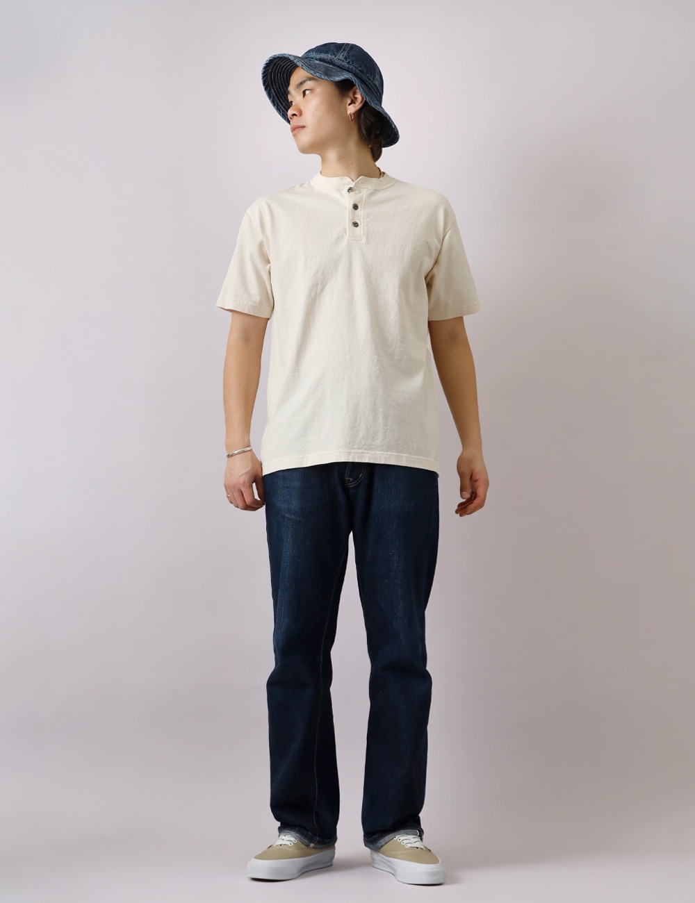 HEATH（ヒース）日本製 オリジナル ヘンリーネックTシャツ｜大人の