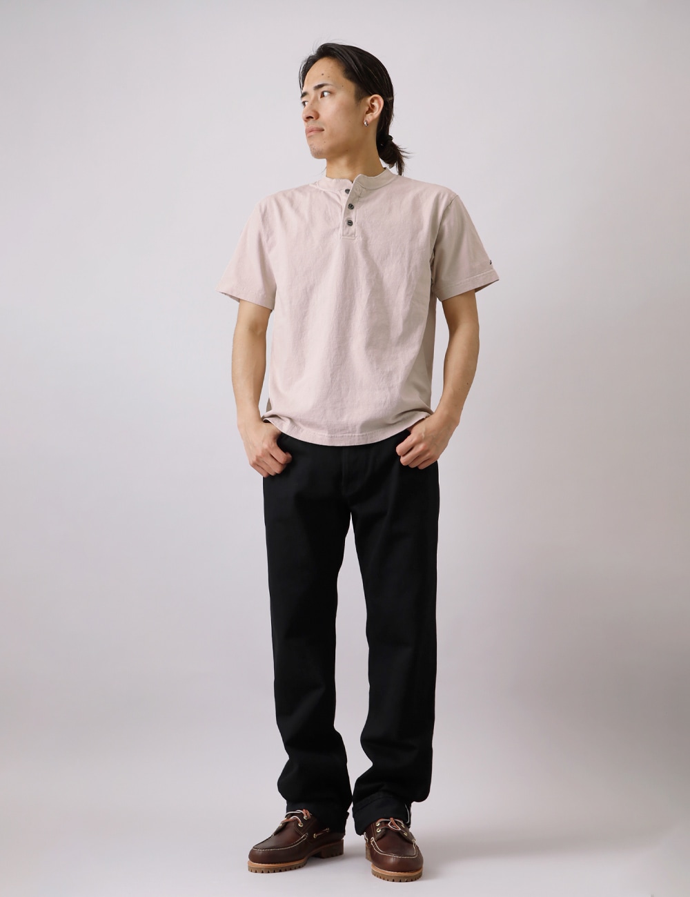 HEATH(ヒース)日本製 オリジナル ヘンリーネックTシャツ