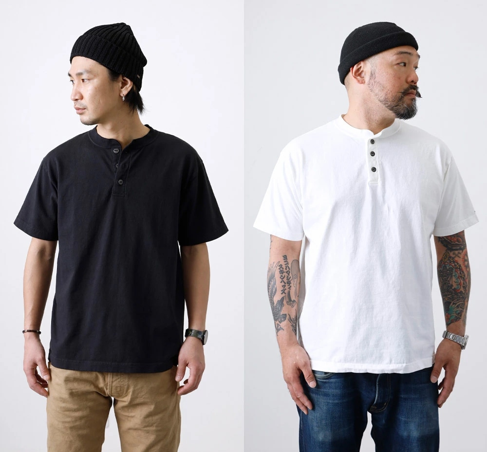 HEATH(ヒース)日本製 オリジナル ヘンリーネックTシャツ