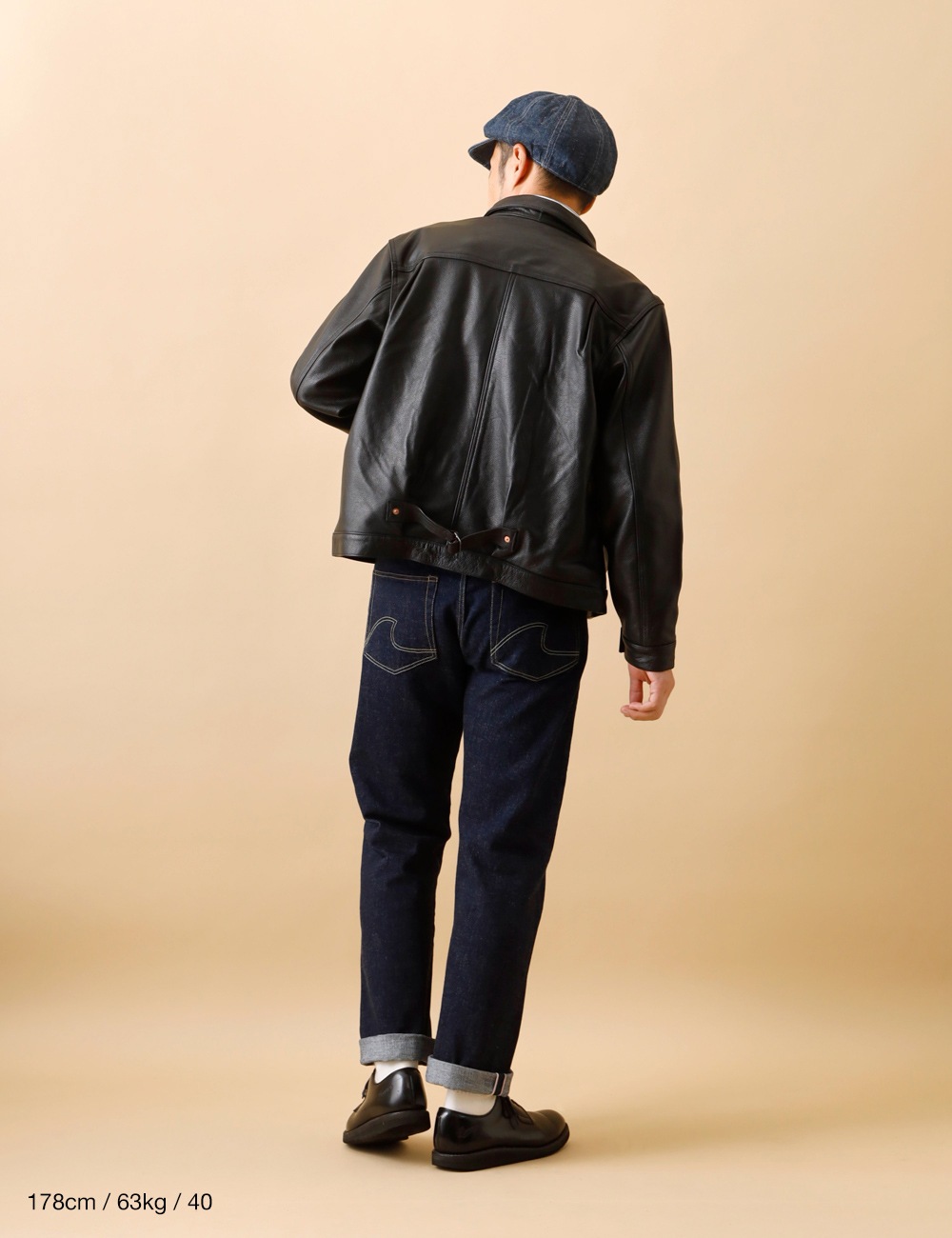 HOUSTON｜Cow Leather Trucker Jacket 