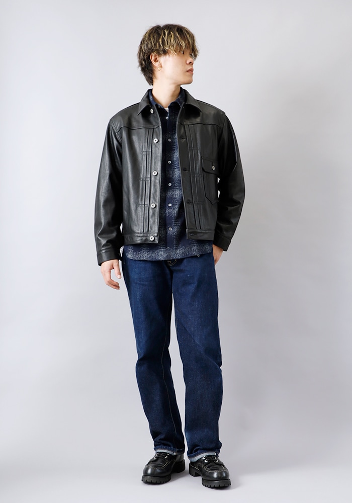 HEATH（ヒース） カウレザー トラックジャケット