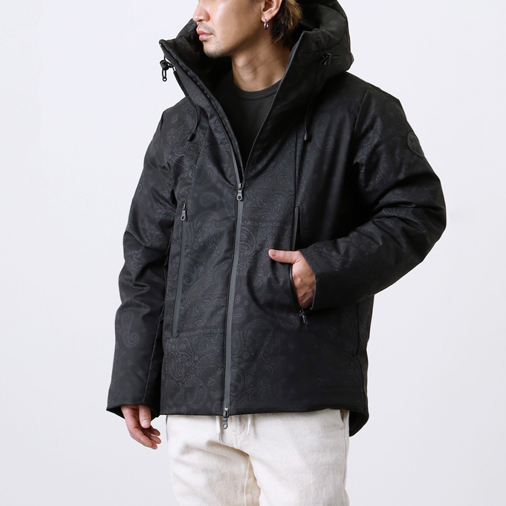 BLUEPORT(ブルーポート) ストレッチ フーデッドダウンジャケット