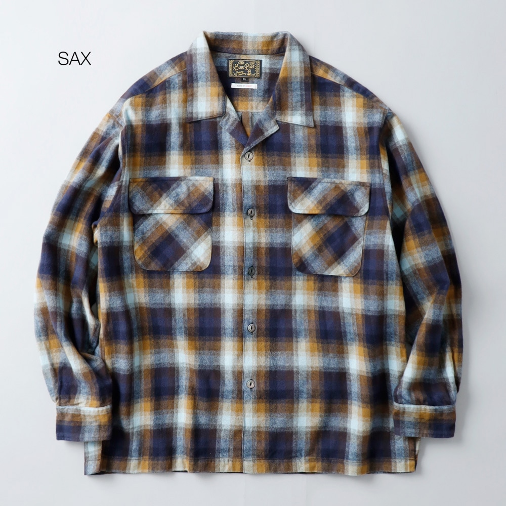 BLUEPORT（ブルーポート） オリジナル 国産オンブレーシャツ