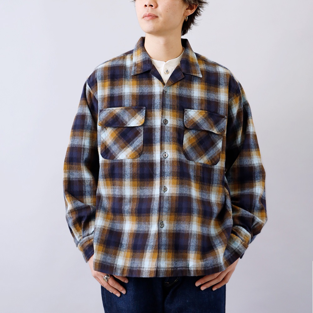 BLUEPORT（ブルーポート） オリジナル 国産オンブレーシャツ