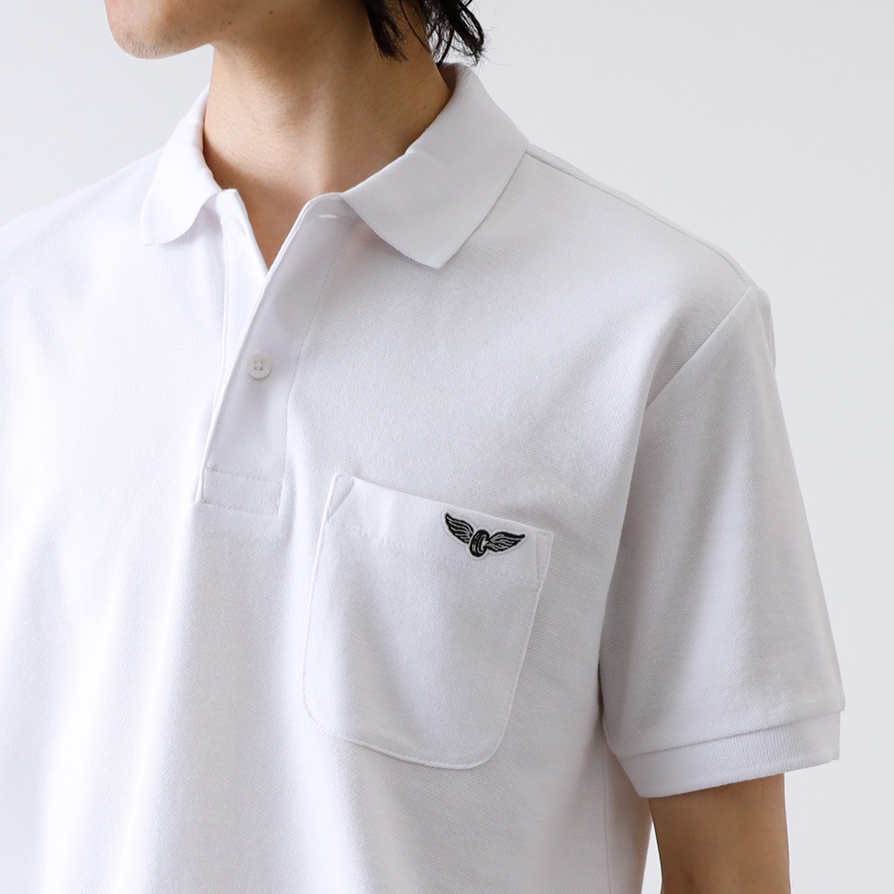 【半額！ファミリーセール！】【HEATH】POLO SHIRT刺繍ポロシャツ”FLYING WHEEL”