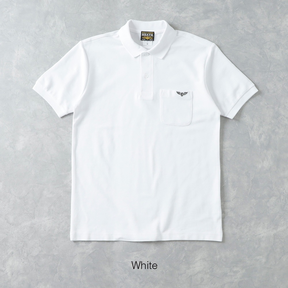 【半額！ファミリーセール！】【HEATH】POLO SHIRT刺繍ポロシャツ”FLYING WHEEL”
