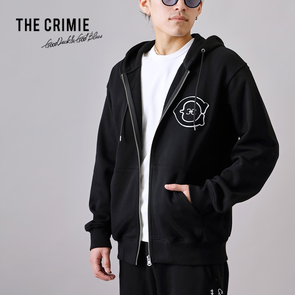 THE CRIMIE（クライミー）レザーパッチジップパーカー 