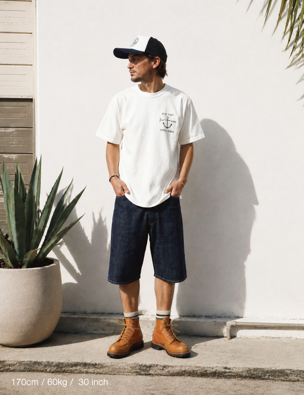 横濱デニム 11.5oz セルビッチ ショートパンツ