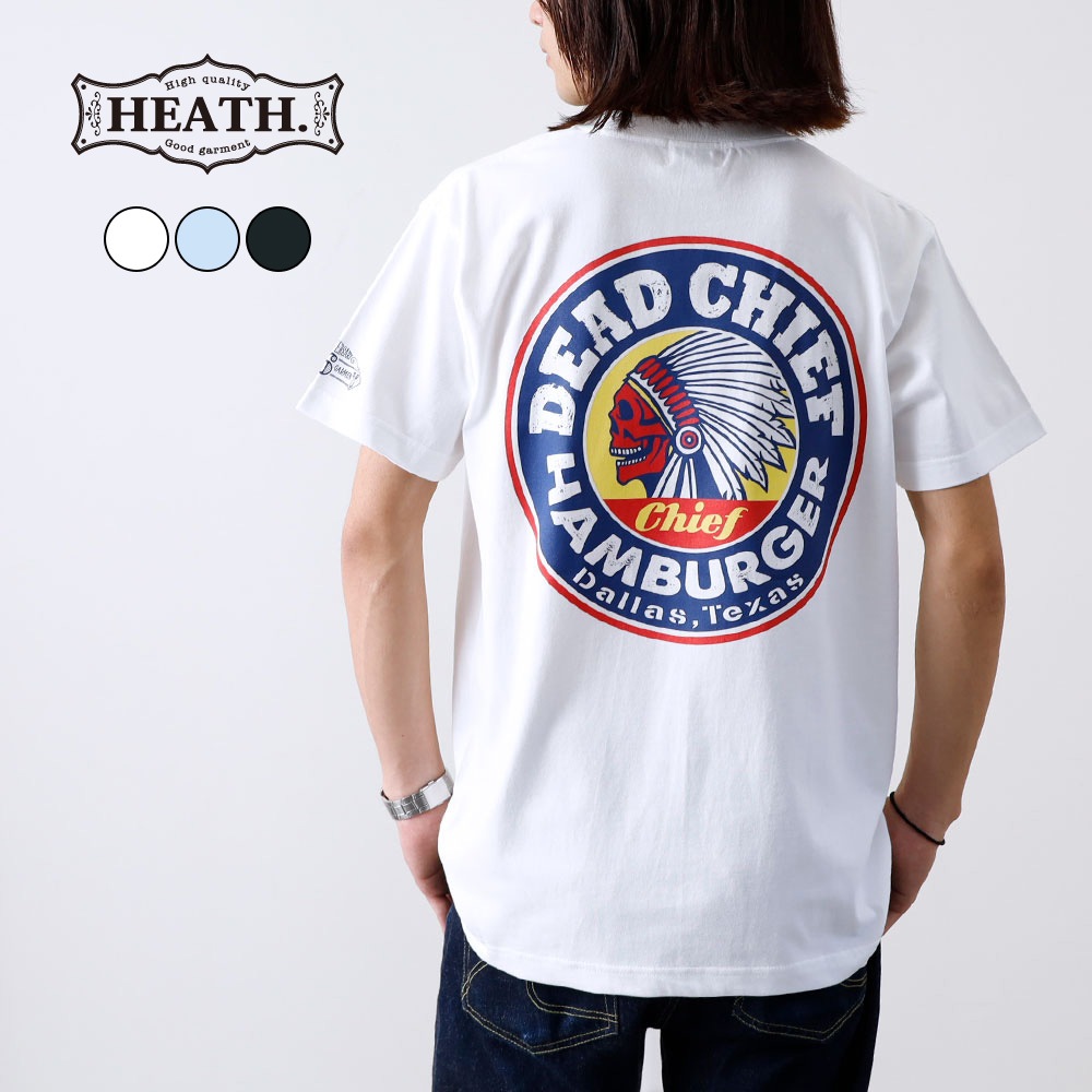 <10%OFF！ファミリーSALE！>◆【HEATH】DEAD CHIEF HEAVY WEIGHT T-SHIRT