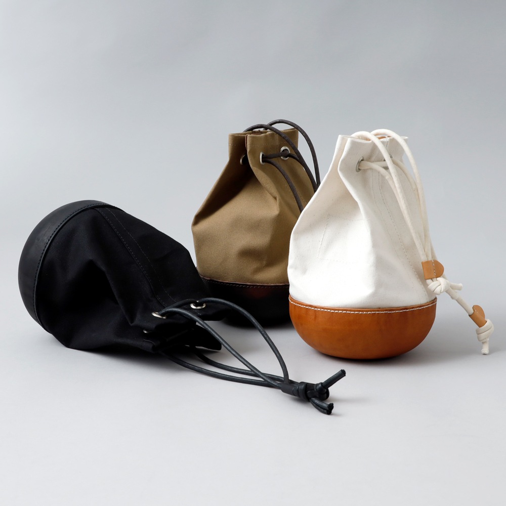 【Butler Verner Sails】MOLDED LEATHER MINI BAG モールドレザー巾着ショルダー