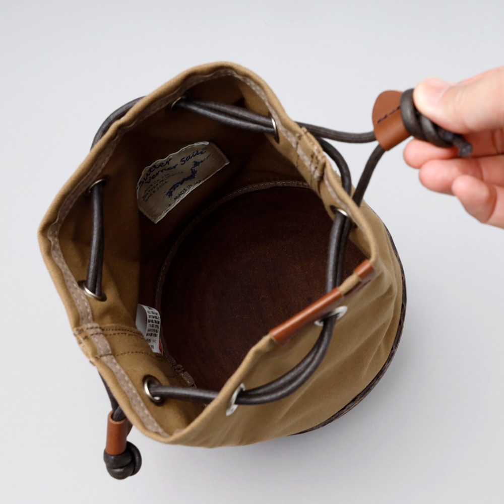 【Butler Verner Sails】MOLDED LEATHER MINI BAG モールドレザー巾着ショルダー