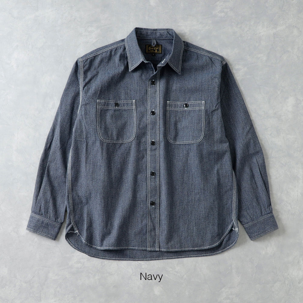 10%OFF！ファミリーSALE！<1月1日 0時から！>◆【BLUEPORT】SELVEDGE CHAMBRAY SHIRT 