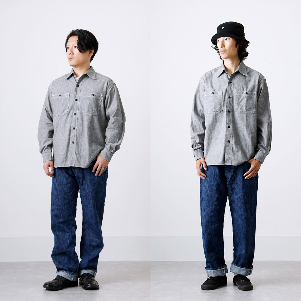 10%OFF！ファミリーSALE！<1月1日 0時から！>◆【BLUEPORT】SELVEDGE CHAMBRAY SHIRT 