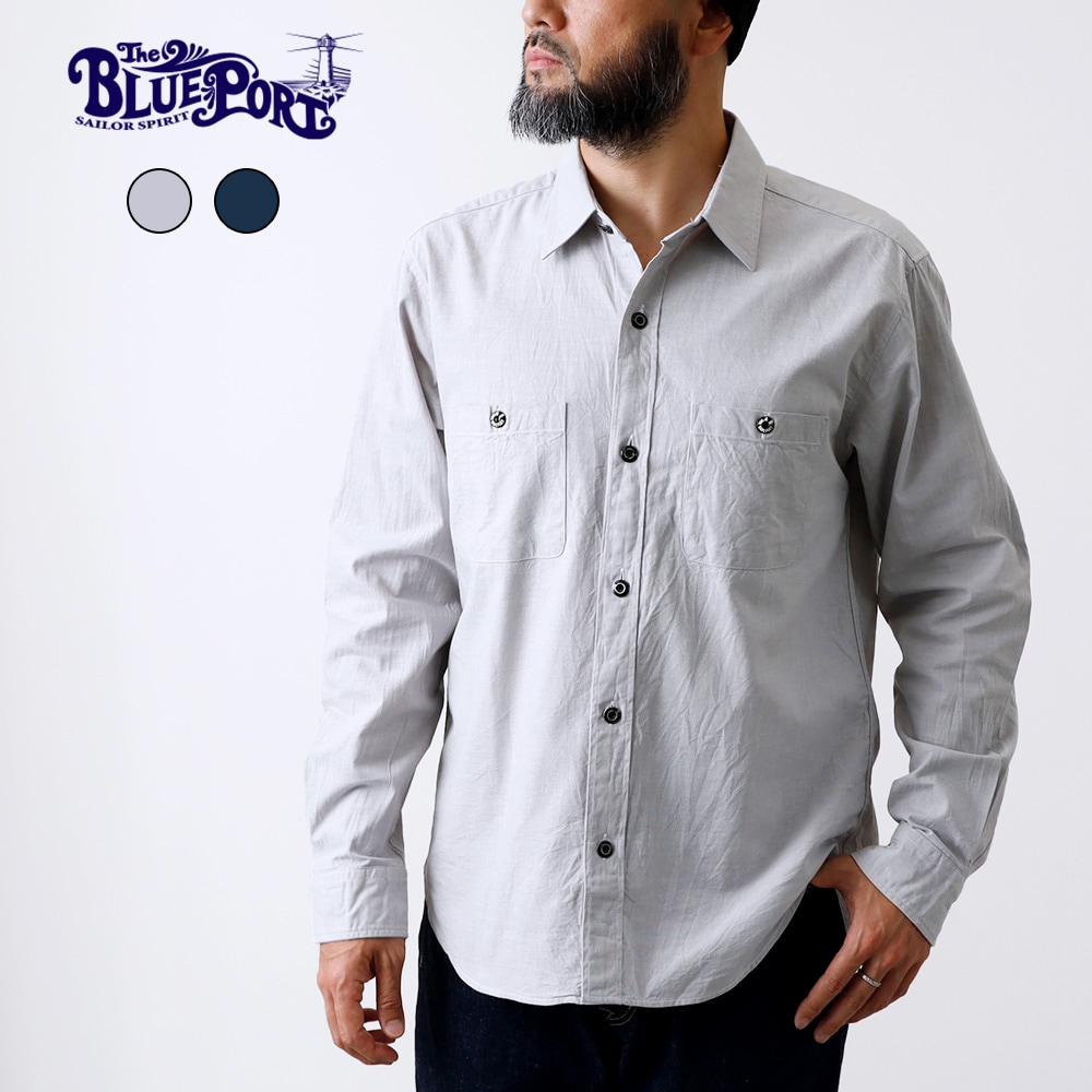 <10%OFF!ファミリーSALE!>◆【BLUEPORT】DUNGAREE SHIRT 国産ダンガリーシャツ