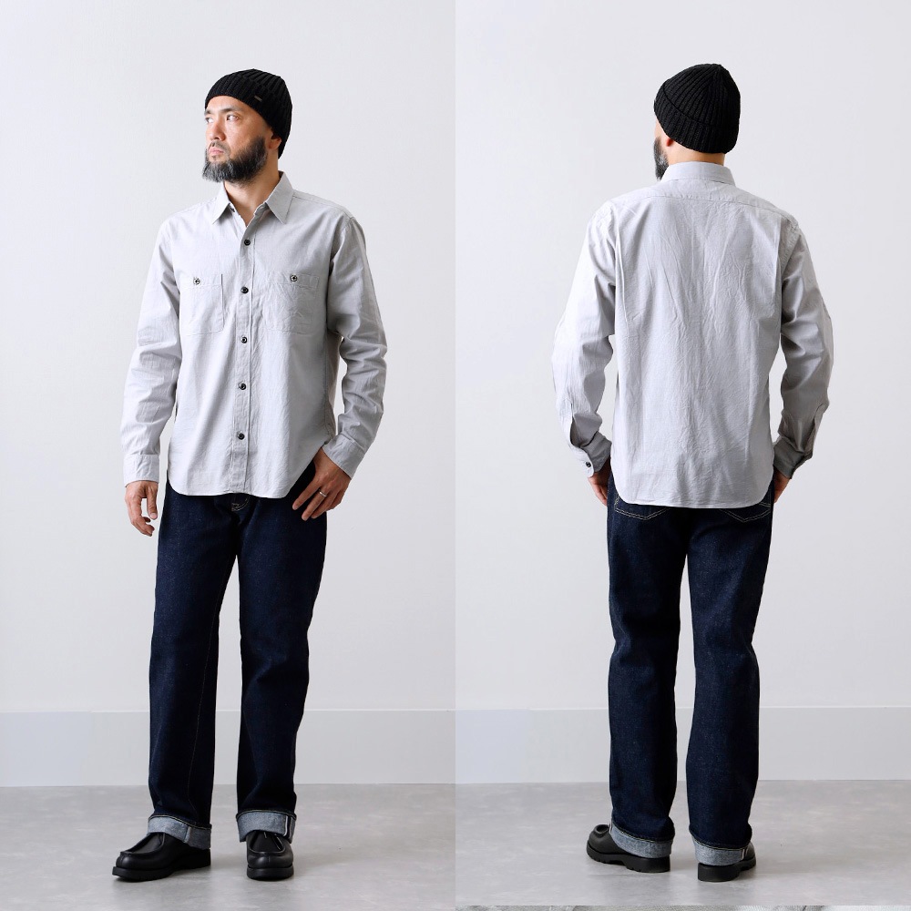 <10%OFF!ファミリーSALE!>◆【BLUEPORT】DUNGAREE SHIRT 国産ダンガリーシャツ