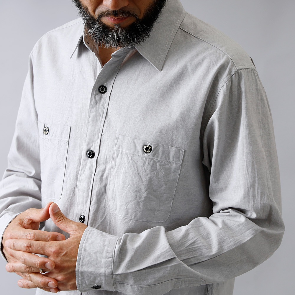 <10%OFF!ファミリーSALE!>◆【BLUEPORT】DUNGAREE SHIRT 国産ダンガリーシャツ