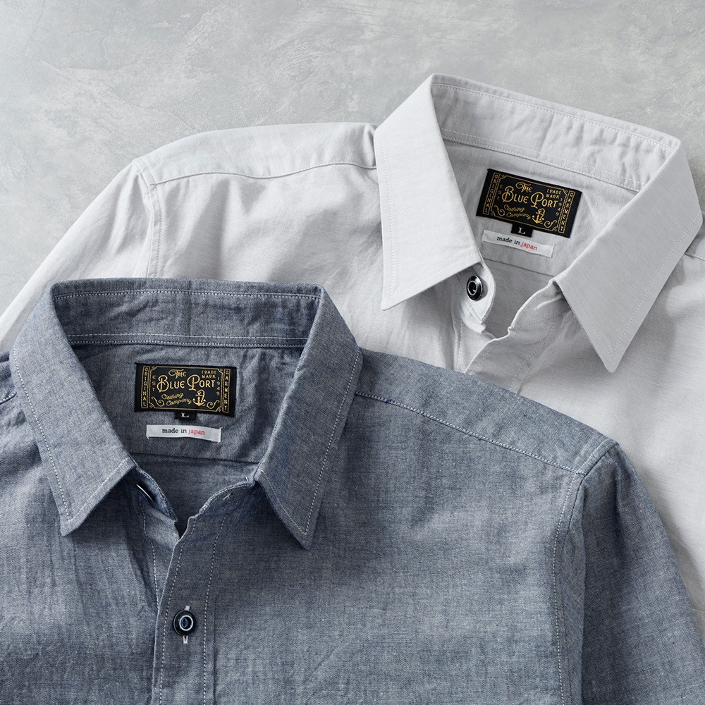 <10%OFF!ファミリーSALE!>◆【BLUEPORT】DUNGAREE SHIRT 国産ダンガリーシャツ