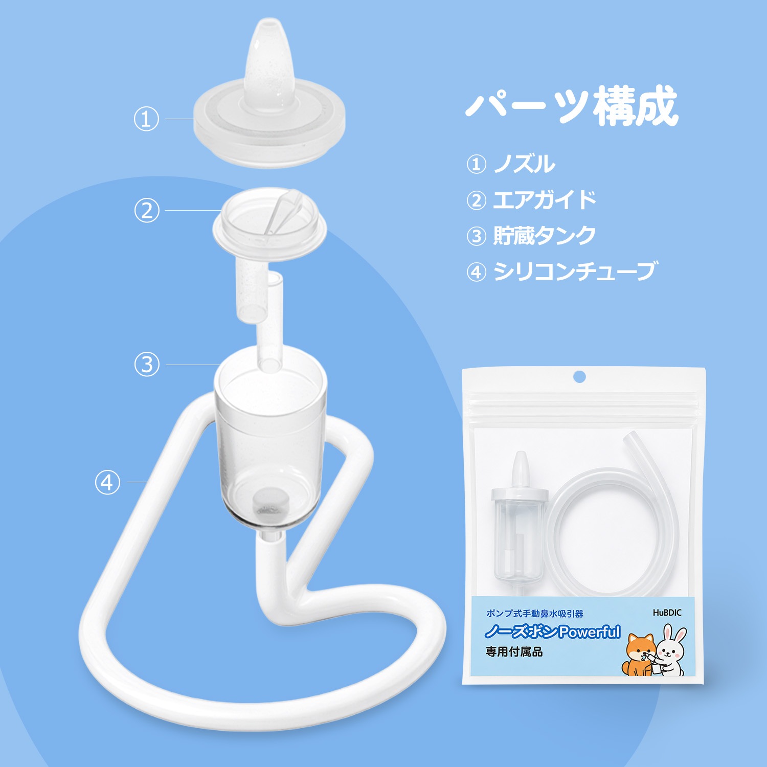 ポンプ式手動鼻水吸引器 ノーズポン Powerful HNA-40 | メディカルケア