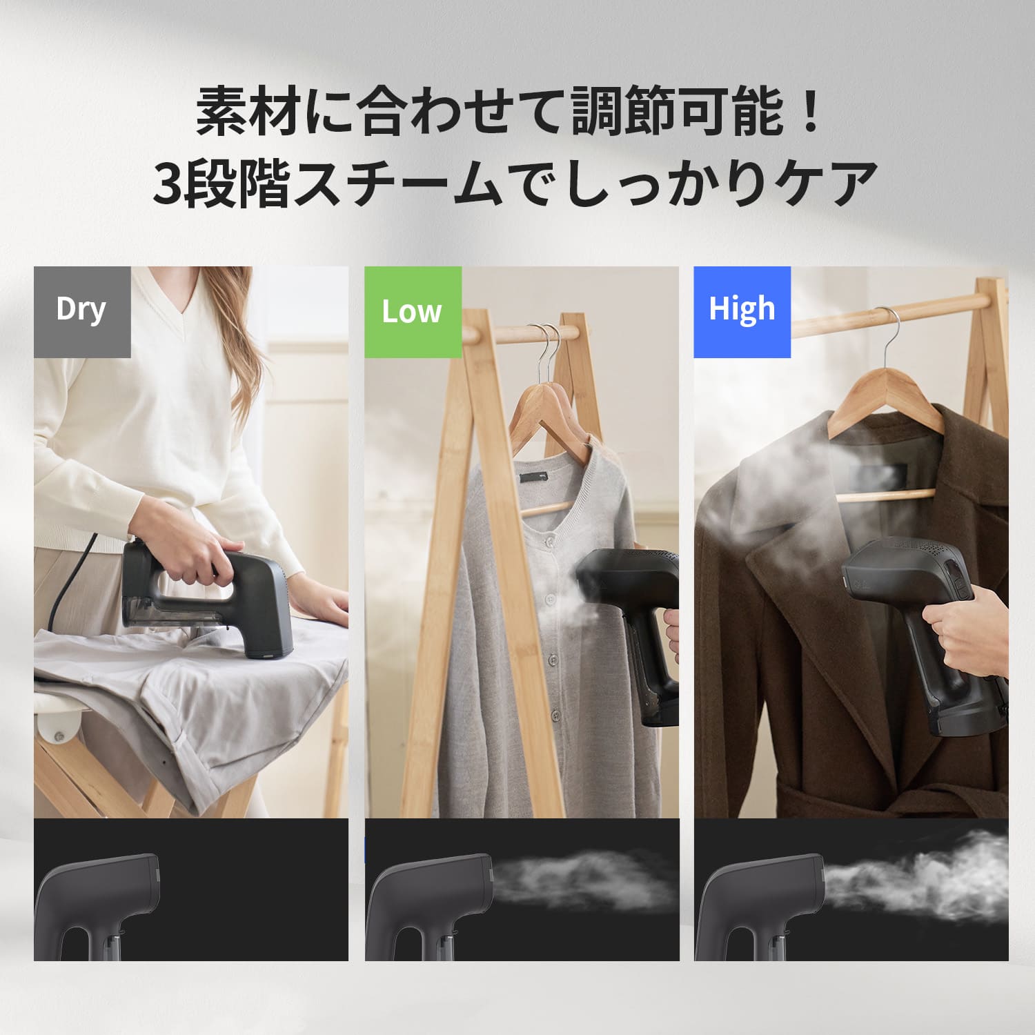 吸着式スチームアイロン