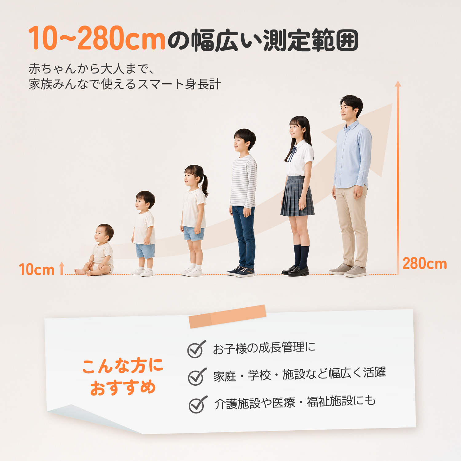しばうさ のびのびスマート身長計