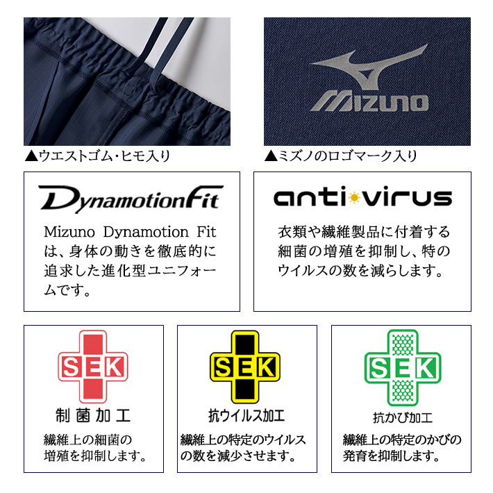 ミズノ スクラブパンツ MZ-0232 男女兼用 医療用 白衣男女兼用 医療用 白衣 看護師 獣医師 歯科医院 動物病院 SS/S/M/L/2L/3L ネイビー紺/ワイン/ダークグリーン緑/ブラックブルー黒