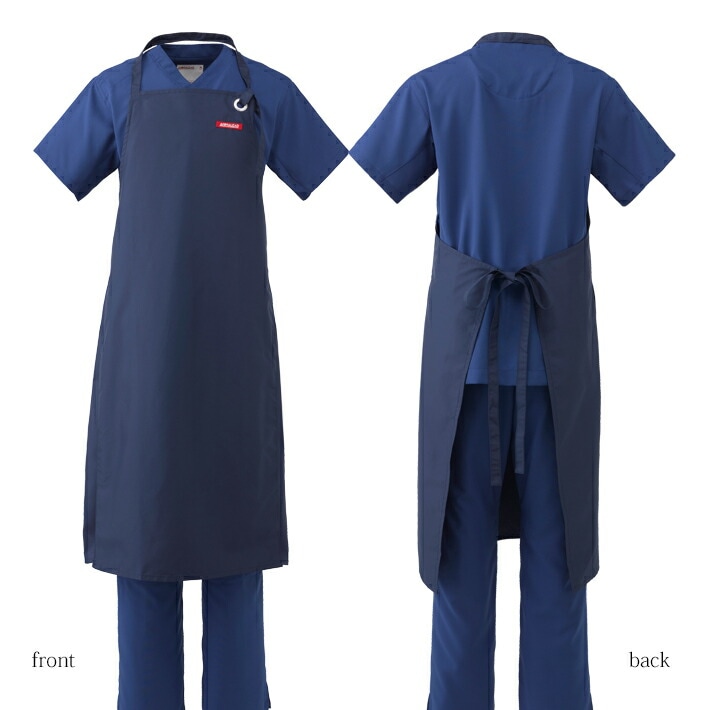 ANIMALEAD アニマリード AL-0010 トリマーエプロン エプロン 撥水 男女兼用 トリマー トリミング 獣医 動物病院 ペットサロン フリーサイズ ネイビー紺/グレー灰/ブラック黒