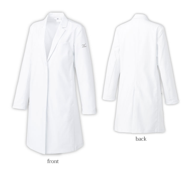 ミズノ ドクターコート MZ-0306 レディース 女性用 医療用 白衣 医師 看護師 獣医師 歯科医院 動物病院 S/M/L/2L/3L ホワイト白