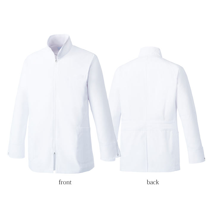 ミズノ ハーフコート ドクターコート スクラブ ジャケット MZ-0056 メンズ 男性用 医療用 白衣 医師 看護師 獣医師 歯科医院 動物病院 S/M/L/2L/3L/4L/5L ホワイト白