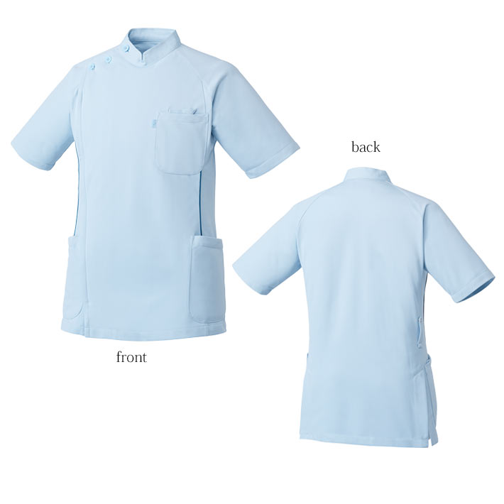 ミズノ ケーシー ケーシージャケット スクラブ ジャケット MZ-0049 透け防止 吸汗速乾 制電 制菌メンズ 男性用 医療用 白衣 医師 看護師 獣医師 歯科医院 動物病院 S/M/L/2L/3L/4L/5L ホワイト白/サックス青/ネイビー紺