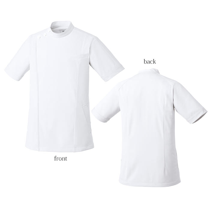 ミズノ ケーシー ケーシージャケット スクラブ ジャケット MZ-0069 透け防止 吸汗速乾 制電 制菌 男女兼用 医療用 白衣 医師 看護師 獣医師 歯科医院 動物病院 SS/S/M/L/2L/3L/4L/5L ホワイト白/サックス青/ネイビー紺