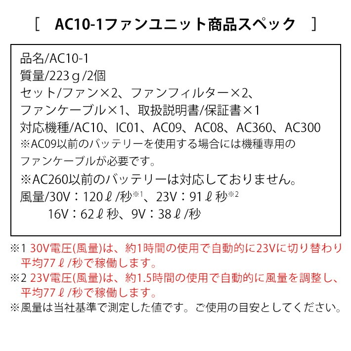 【在庫あり/即納】 バートル BURTLE 2026年新型 ファン ファンユニット 防水 単品  AC10-1 空調服 作業着 作業服 建設 建築 土木 製造 運送 スポーツ アウトドア