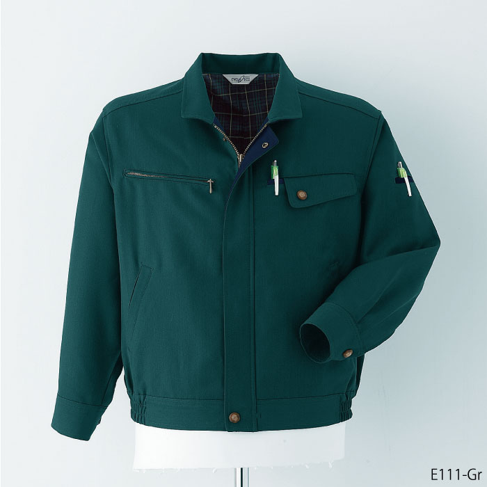 アサヒチョウ ワークウエア ブルゾン 帯電防止 ストレッチ E111　