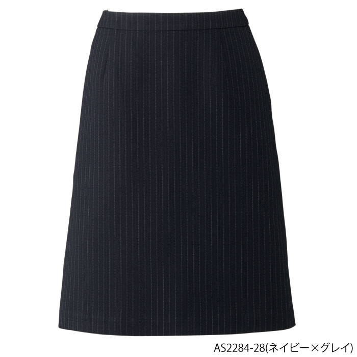 事務服 Aラインスカート ストライプ(AS2284)