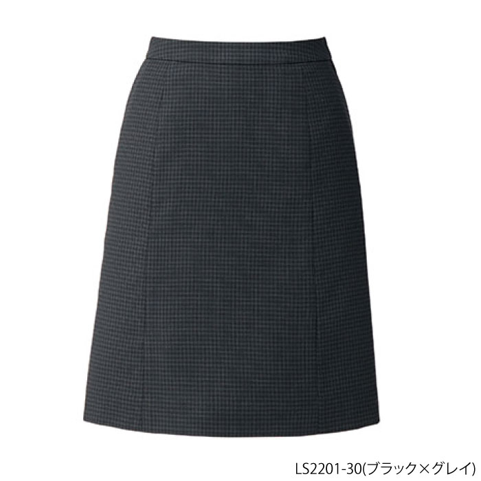事務服 Aラインスカート　チェック柄(LS2201)