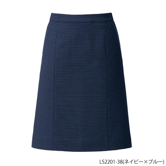 事務服 Aラインスカート　チェック柄(LS2201)