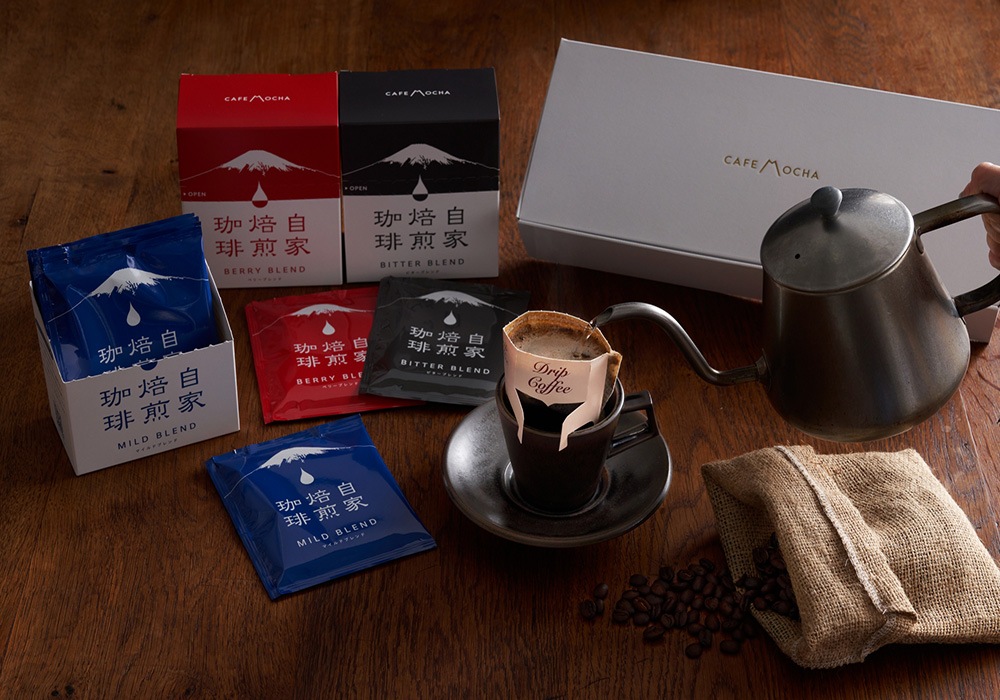 cafemocha 湧水洗浄珈琲ドリップバッグ3種ギフトセット | サステnaギフト
