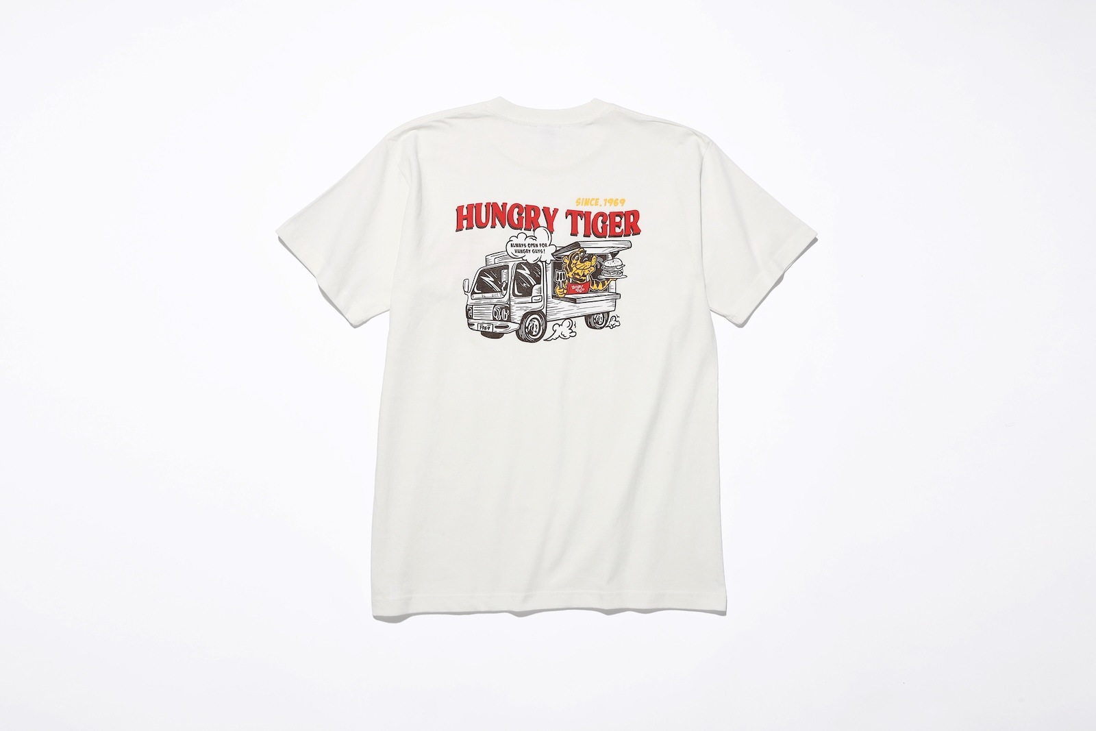Tシャツ（白・バックデザイン）｜公式グッズ｜ハングリータイガー