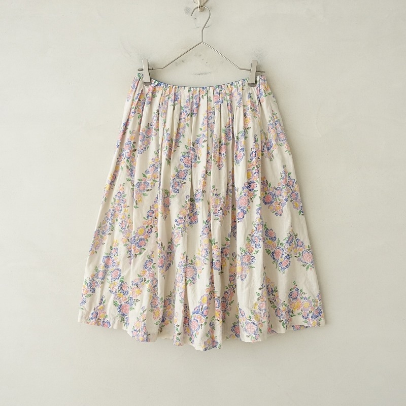 mina perhonen 　flower drop　スカート ミナペルホネン mina perhonen flower curtain コットンタックスカート