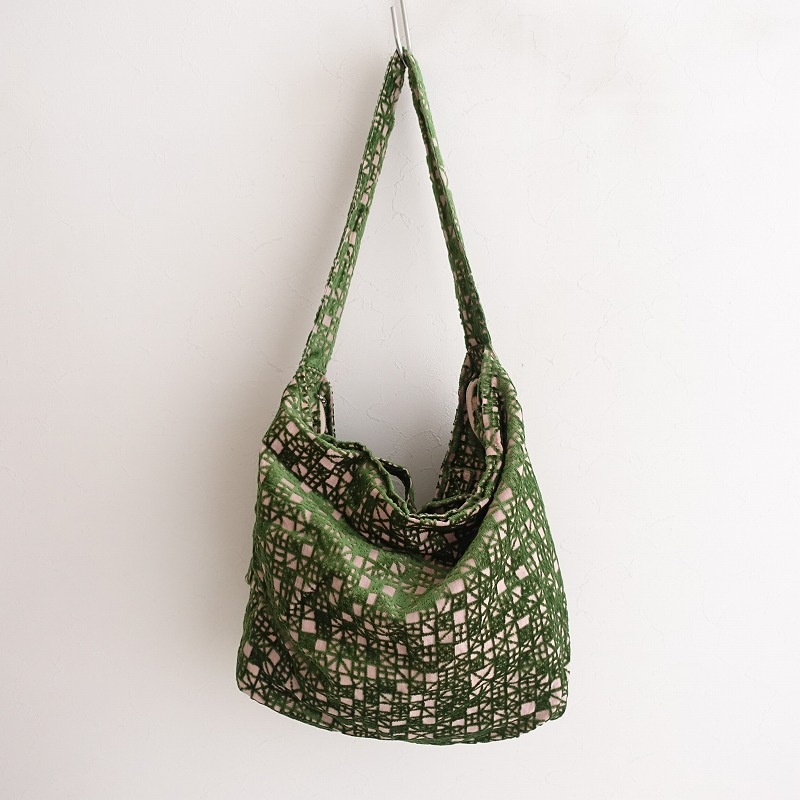 a)ミナペルホネン☆ハンドメイド ショルダーバッグ大(mermaid) ミナペルホネン mermaid♡wood ring hand bag - メルカリ