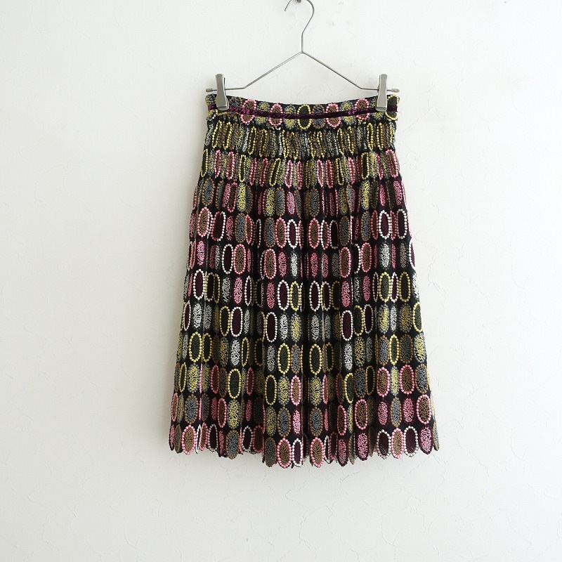 ミナペルホネン mina perhonen tarte メッシュ刺繍スカート 36 (sk33 