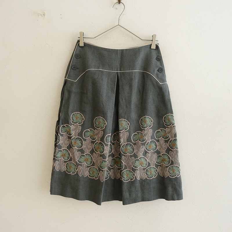 美品/定価7.1万】ミナペルホネン mina perhonen hanakaze リネン刺繍 