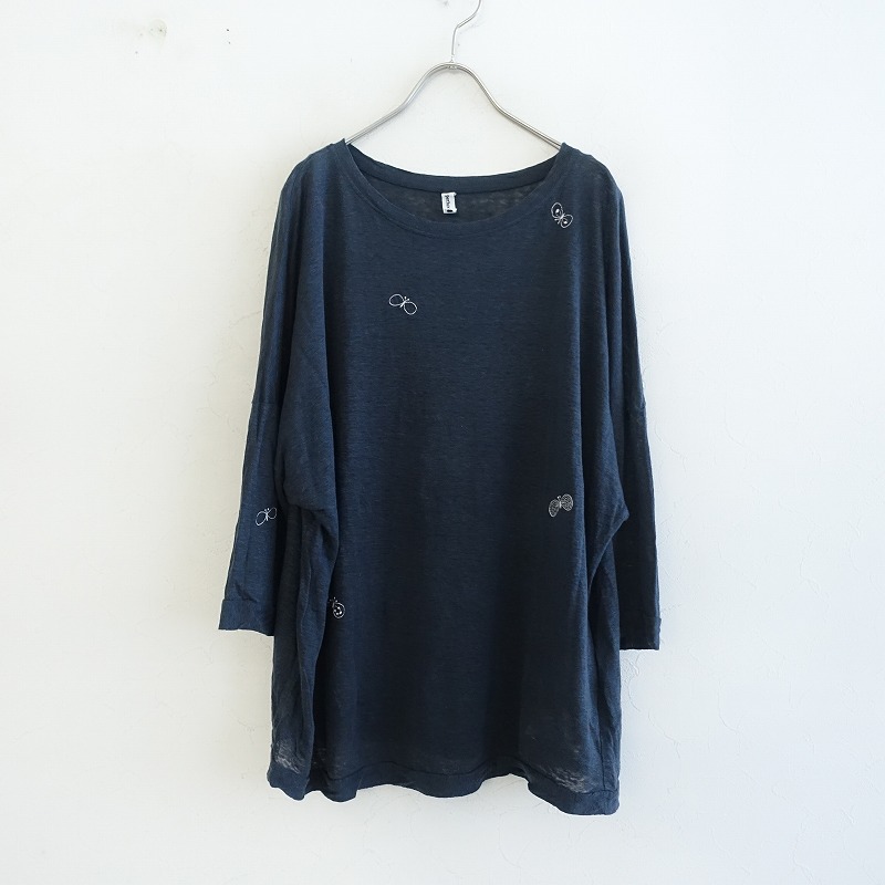 ■新品未使用■minä perhonen choucho カットソー 38 定価2.4万】ミナペルホネン mina perhonen chouchoエンブロイダリー