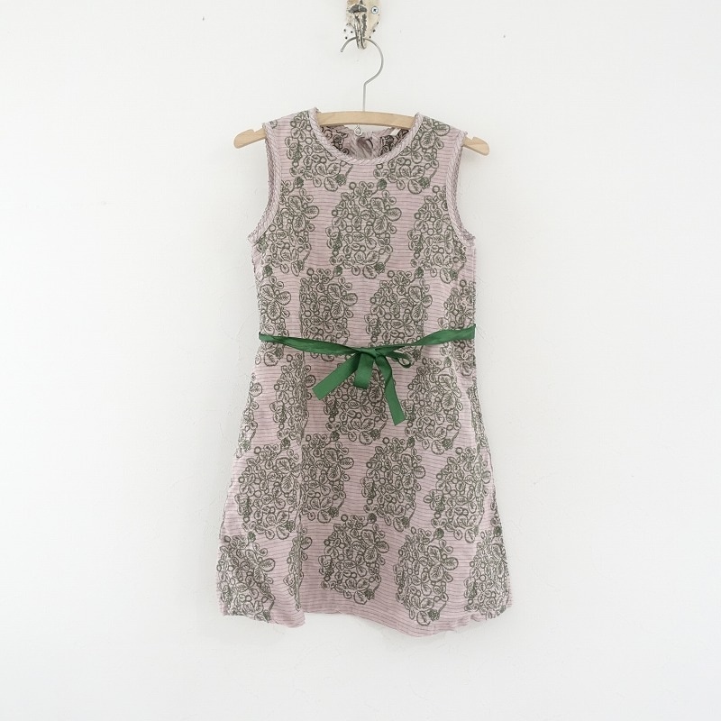 ミナペルホネン　ワンピース　110 キッズ】ミナペルホネン mina perhonen sometimes lucky リネン