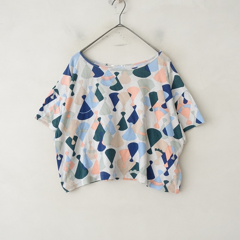ミナペルホネン mina perhonen tepeeプリントワイドカットソーTシャツ