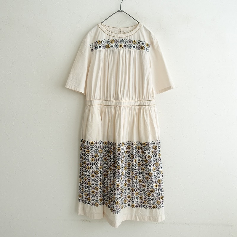 ミナペルホネン ring flower タックギャザーワンピース