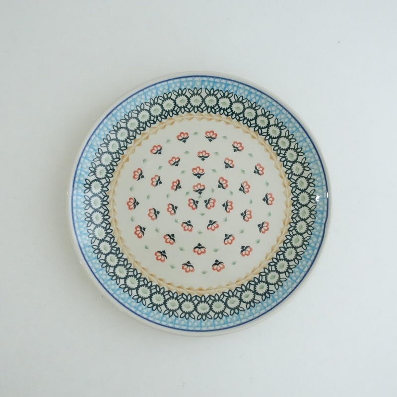 フランスアンティーク】 Moustiers ムスティエ フラワーリムプレート