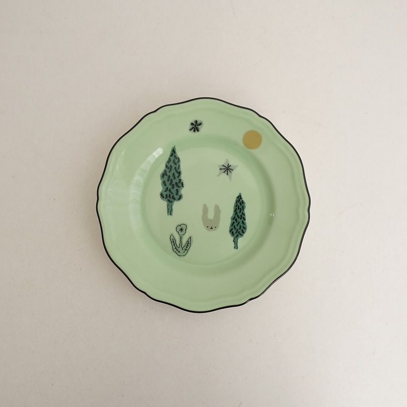 ジノリ×ミナ ペルホネン プレート 17cm 4枚セット フロレン