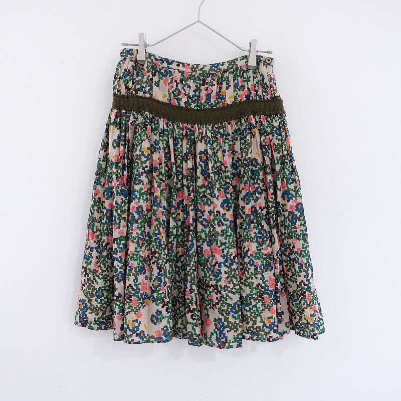 ミナペルホネン mina perhonen flower bed プリーツギャザースカート 2