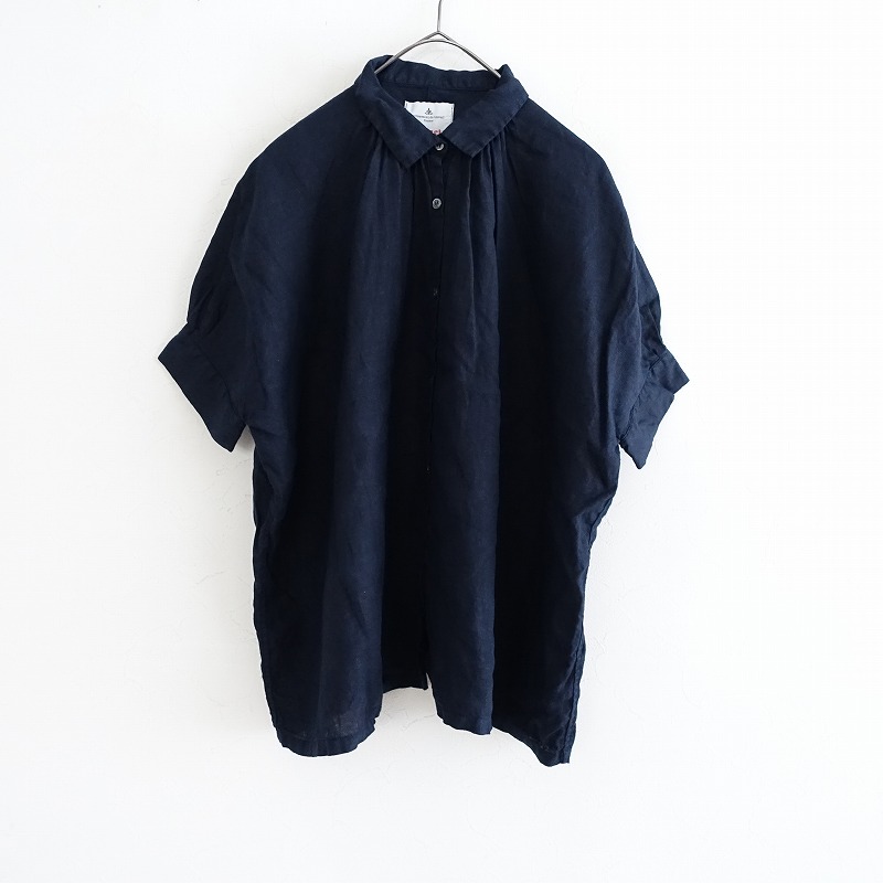 ۥͥå Honnete HALF SLEEVE GATHER SHIRT ͥ󥮥㥶֥饦  - (34-2503-76)03C52