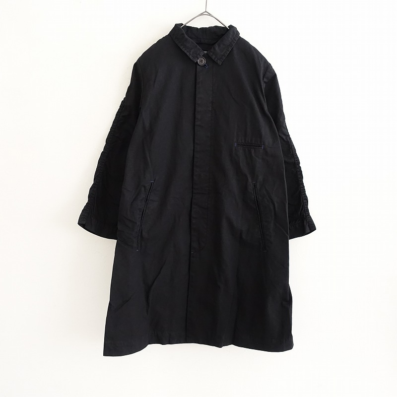 豪華 染】ホームスパン homspun コットンステンカラーコート S (jk34 ジャケット・アウター